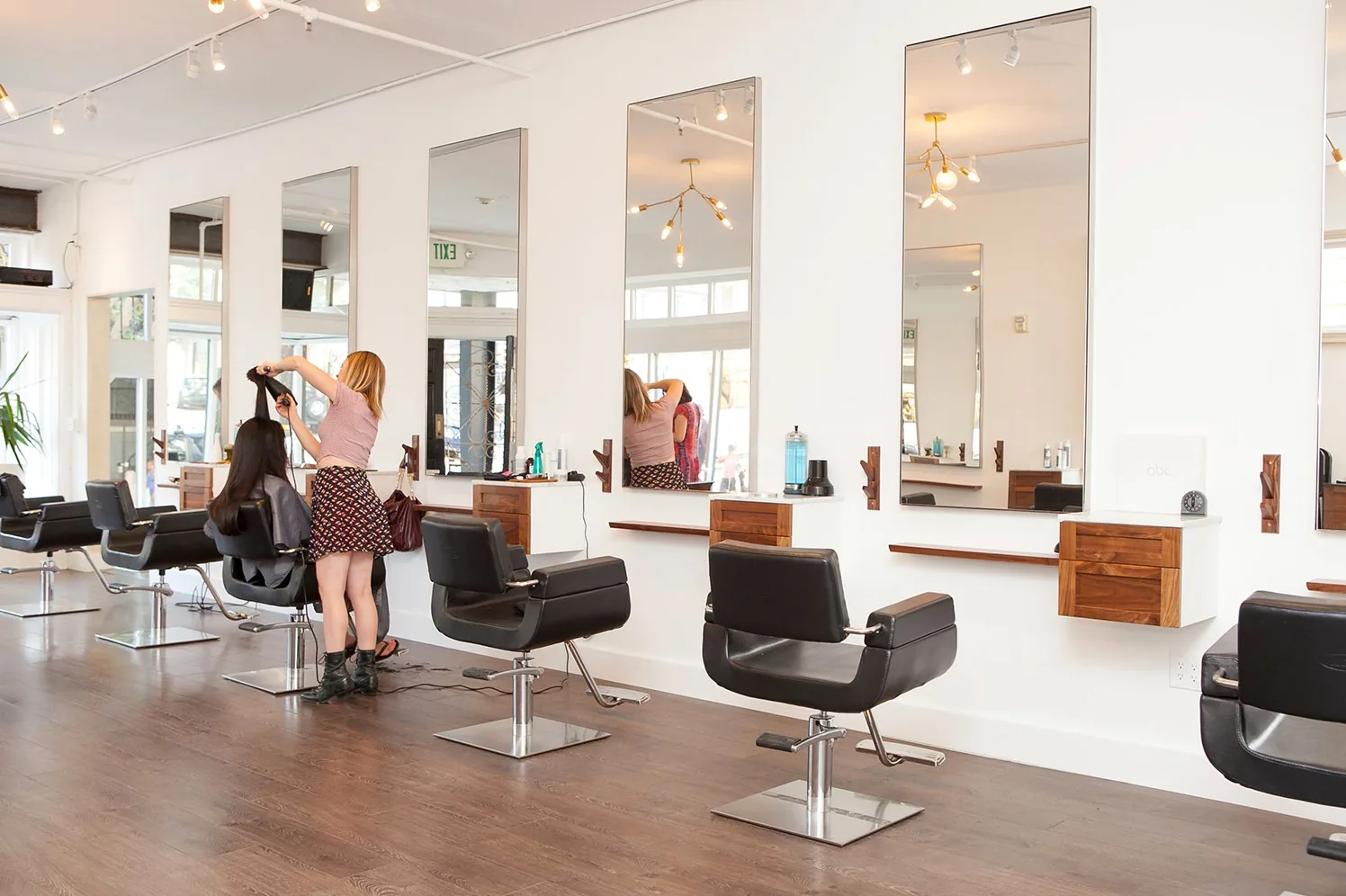 Bright modern salon interior